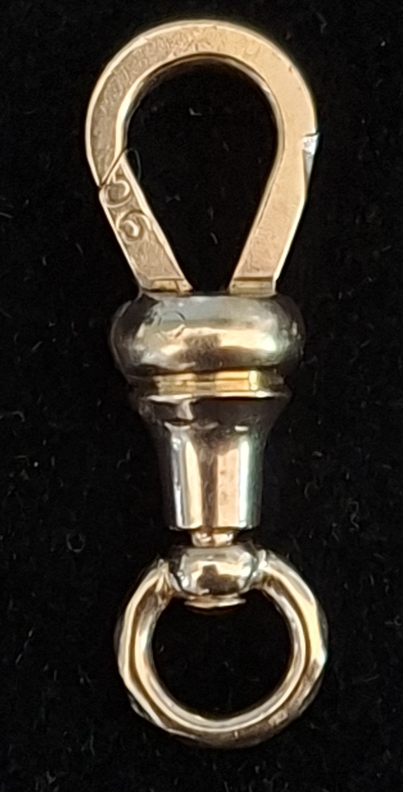 Hallmarked 9ct Yellow Gold Dog Clip In Working Order 2.10g #No.22