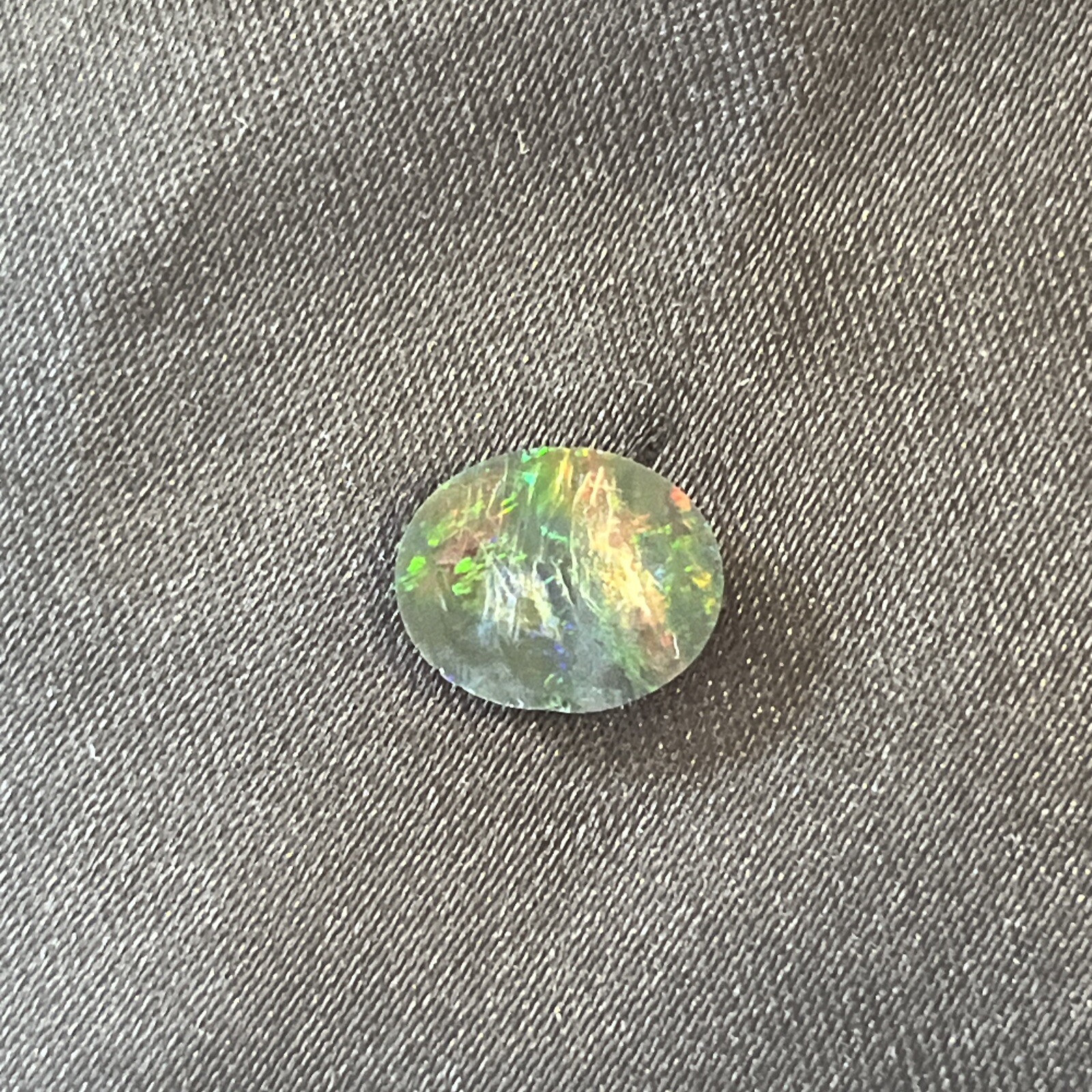 1 Ct. Black Opal Cabochon Stabilized 9.2mm X 11.3mm X 2mm