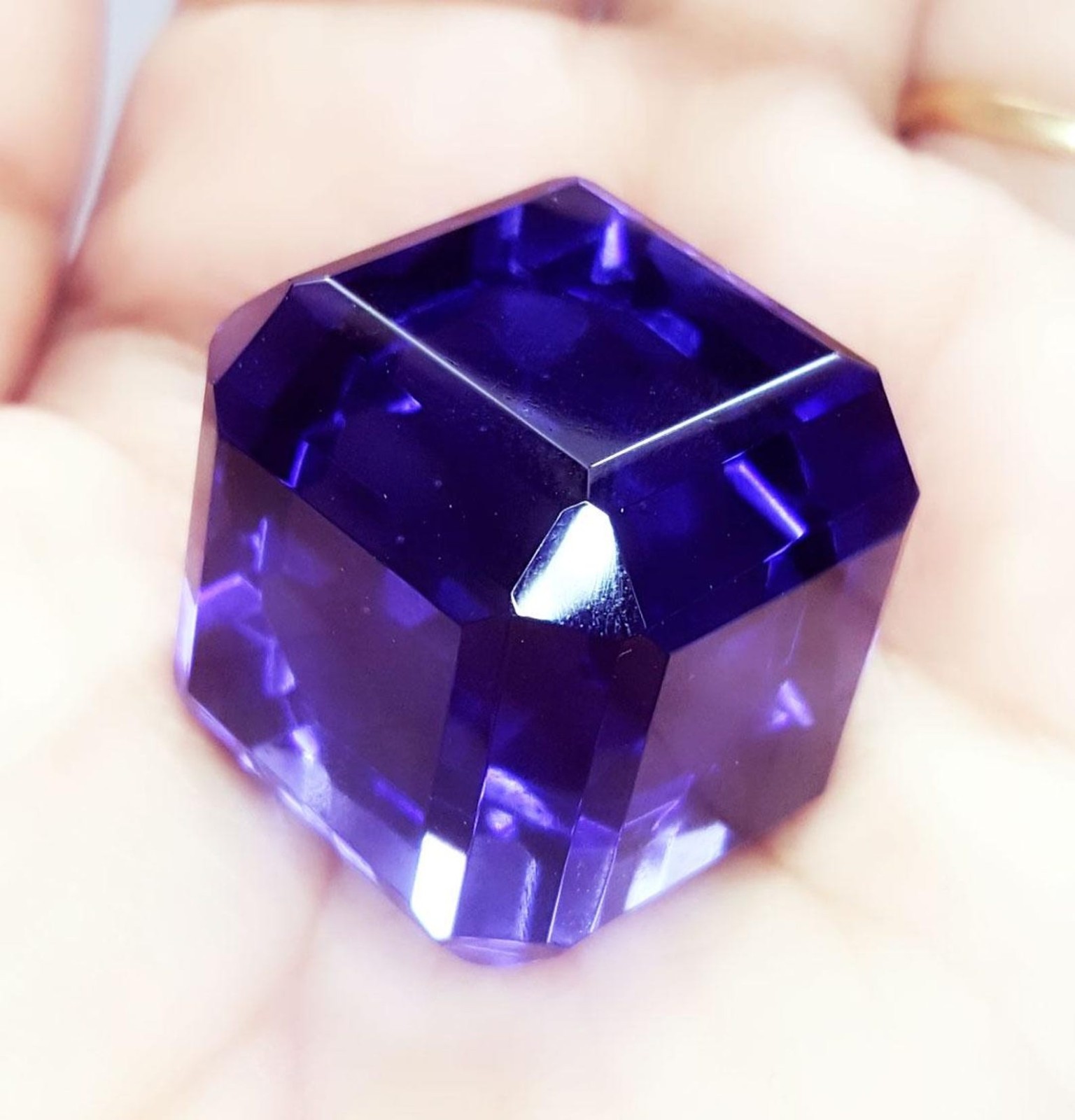 Purple Amethyst 80.85 Ct Cube Cut Loose Gemstone Christmas Sale Offer