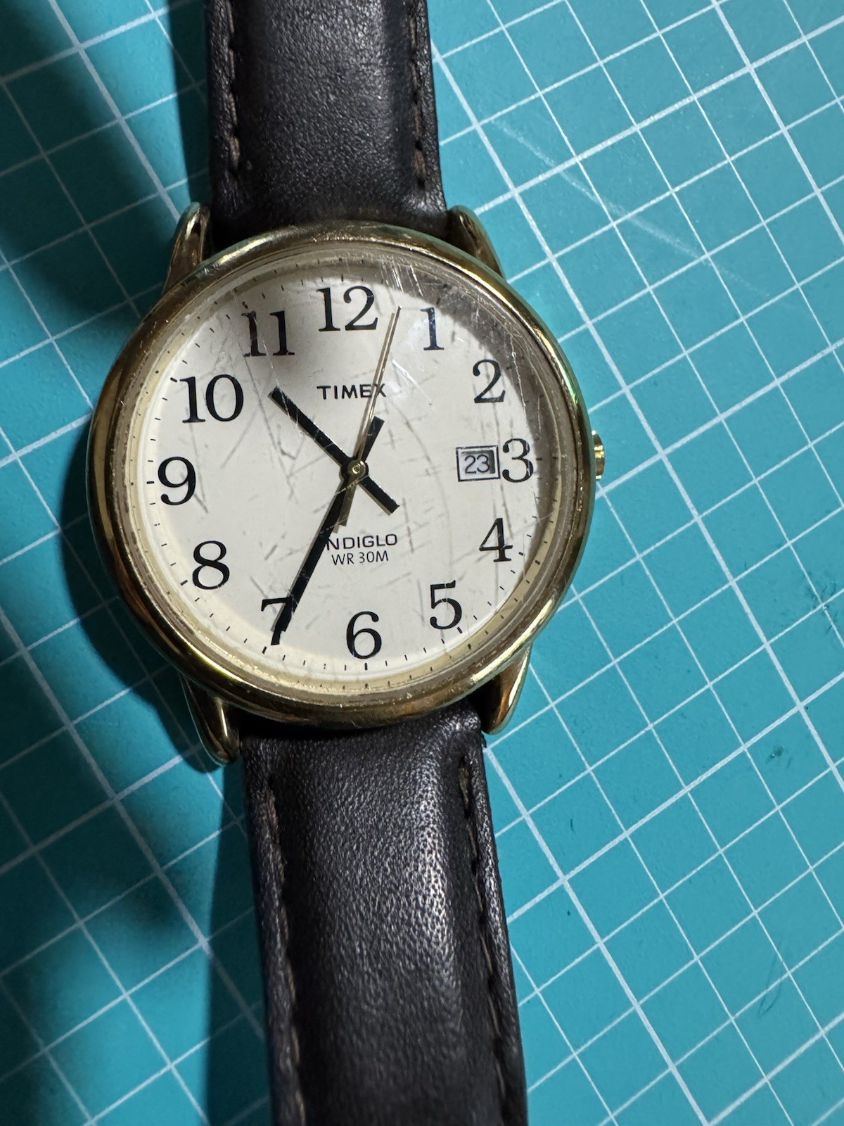 Timex Indiglo WR 30M Date & Time Watch Good Tone Working CR2016 Cell 33 R