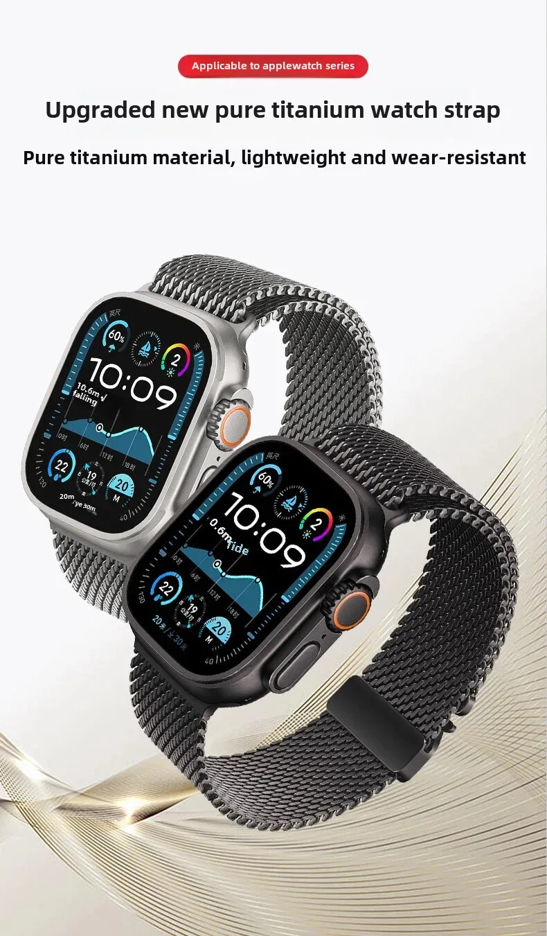 Titanium Metal iWatch Band Strap For Apple Watch Ultra 11 10 9 8 7 6 5 4 SE 3 2