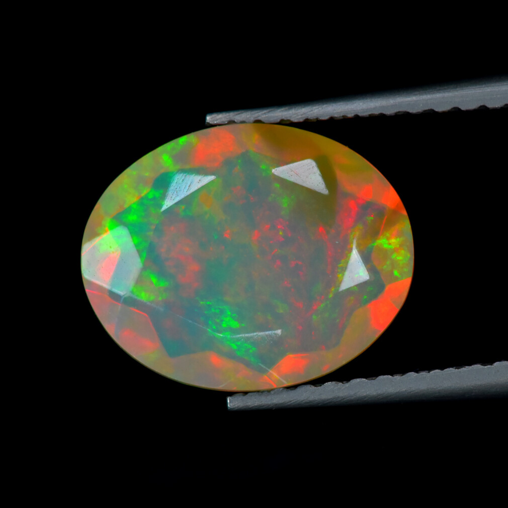 1.83Ct Genuine 3D Multi-Color Play Untreated Ethiopian Solid Welo Opal