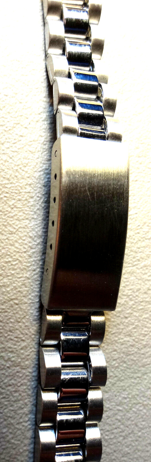 New Silver Tone Stainless Steel Adjustable Clasp 11mm 12mm 13mm 14mm Watch Band