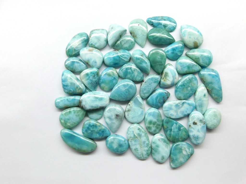 Quality AAA+ Natural Larimar cabochon gemstones For Jewelry Making 71394