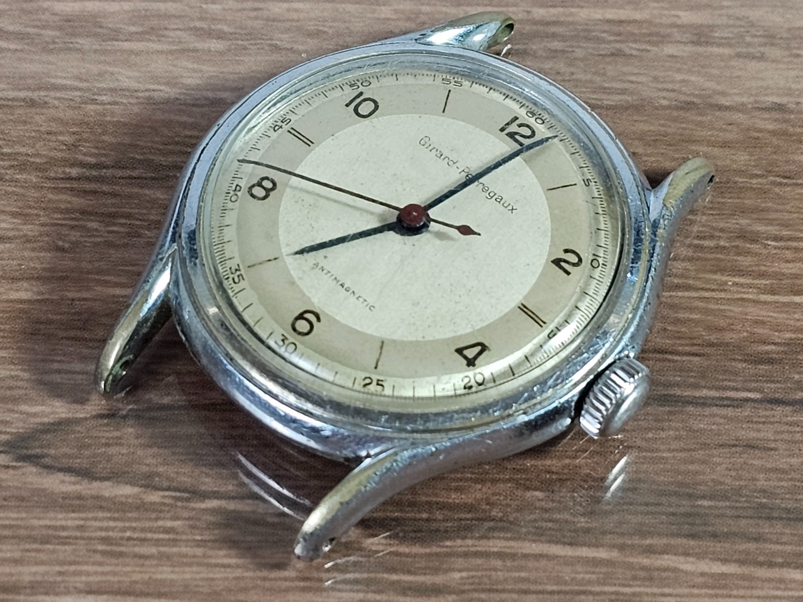 Vintage Girard Perregaux Antimagnetic Men’s Watch Head Only Swiss 1940s -Running
