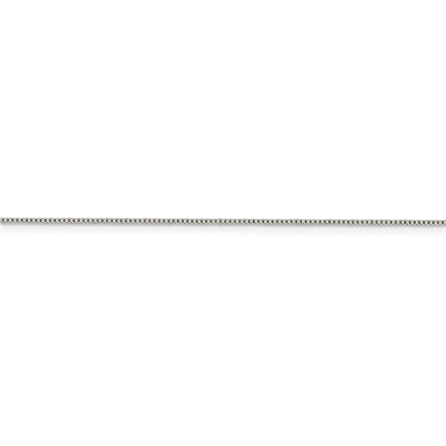 Sterling Silver Solid 0.80mm Plain Box Bracelet w/ Spring Ring Clasp 9″ – 10″