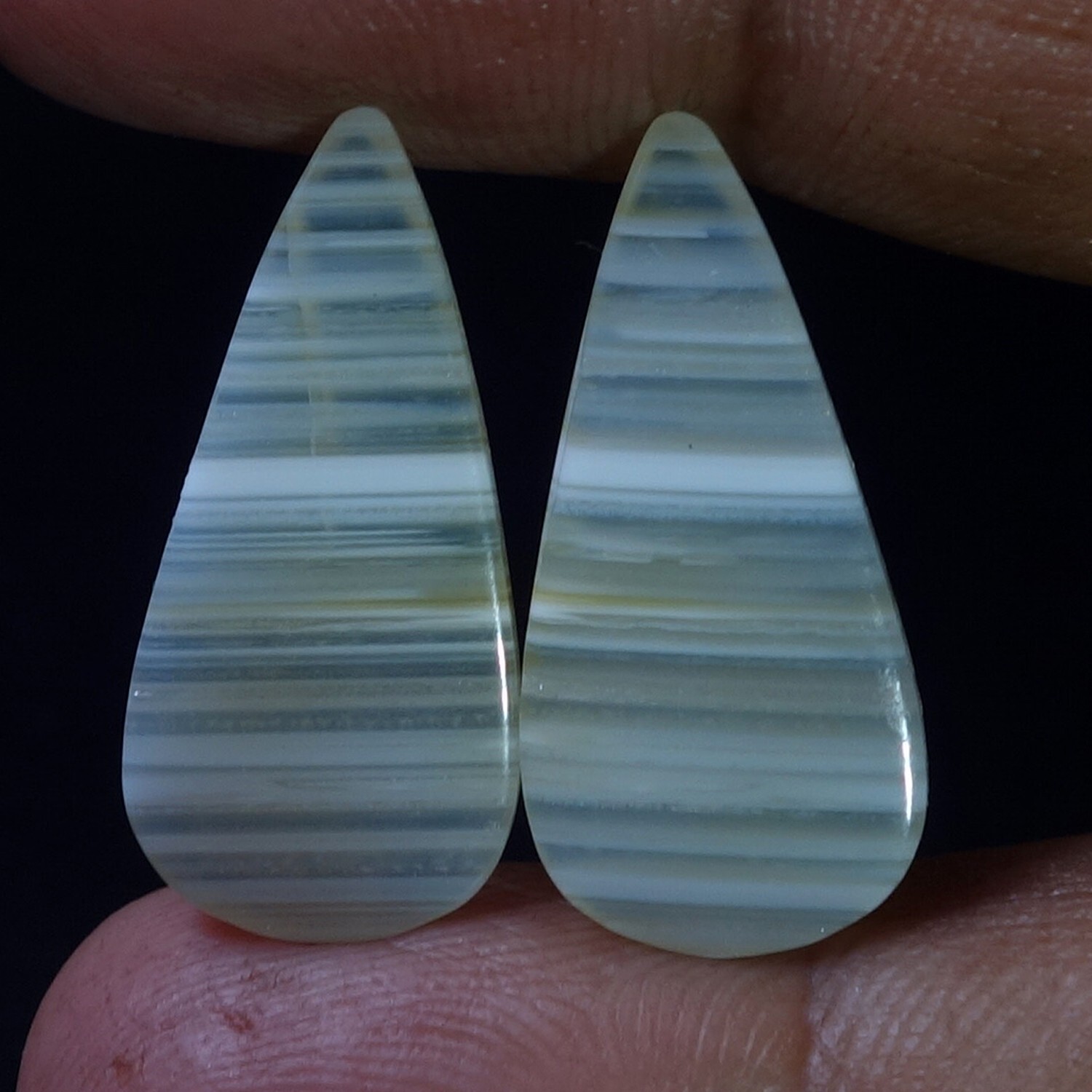 13.90 Cts 100% Natural Beautiful Pair MONTANA Agate Cab Earrings Loose Gemstone