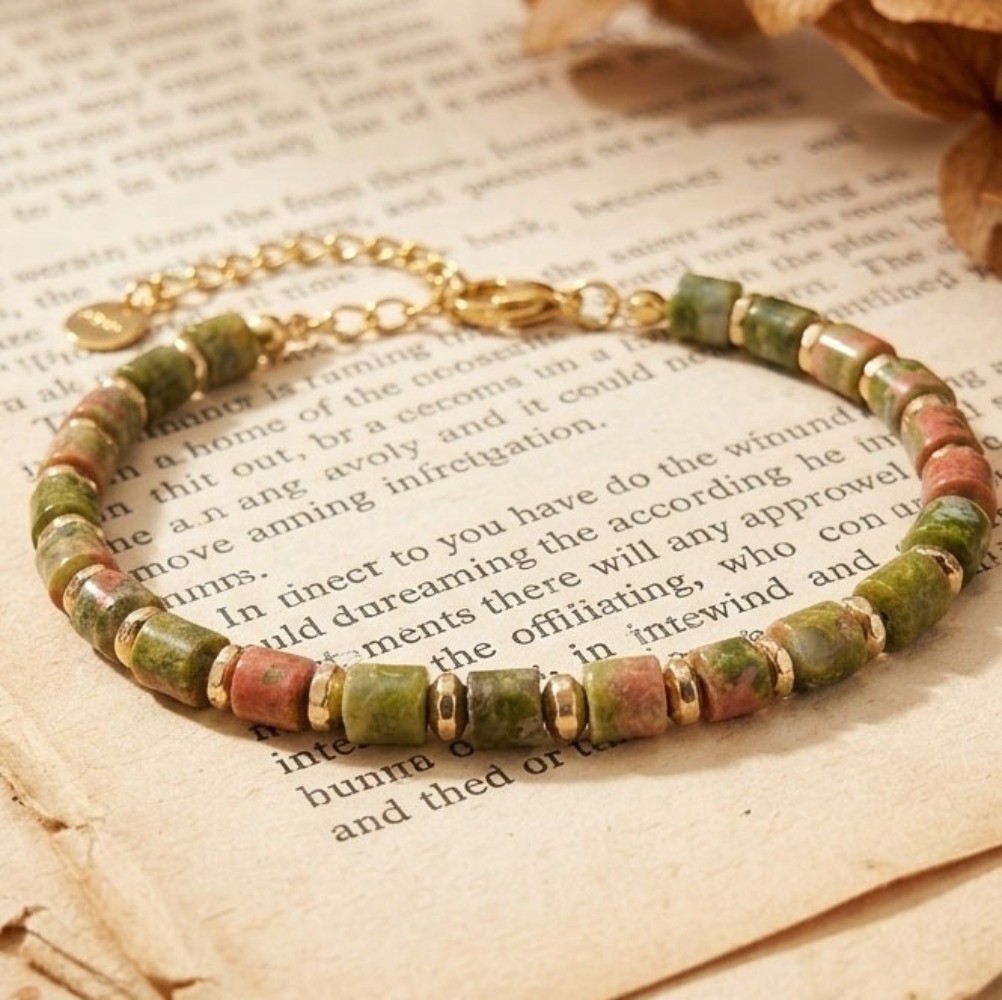 Pretty Multicolor Natural Stone Gemstone Bead Reiki Healing Bracelet 17-18cm+5cm