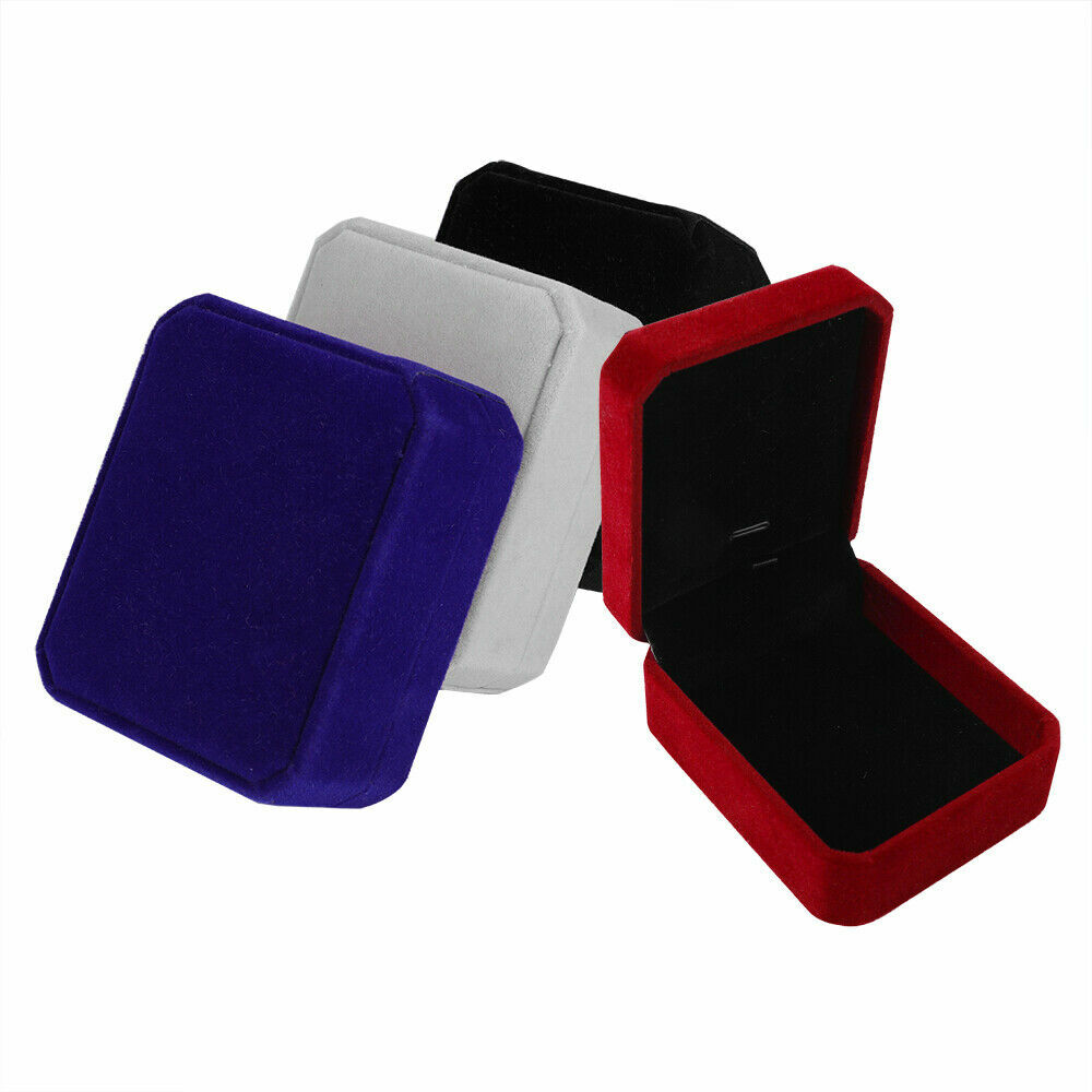 1/5/10 Pack Velvet Earring Ring Necklace Pendant Jewelry Gift Boxes Case Wedding