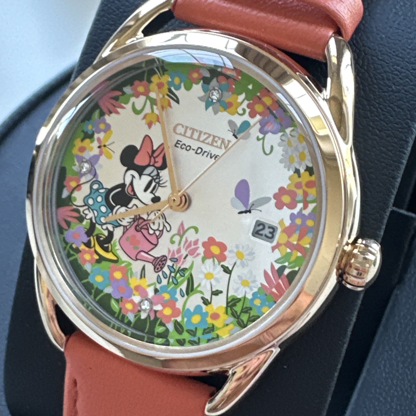 Citizen FE6087-04W Gardening Minnie Disney Collection Diamond Floral Dial Watch