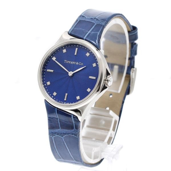 Tiffany & Co. Metro 2 Hand 60874778 28mm SS Blue Dial Quartz Watch #C9313