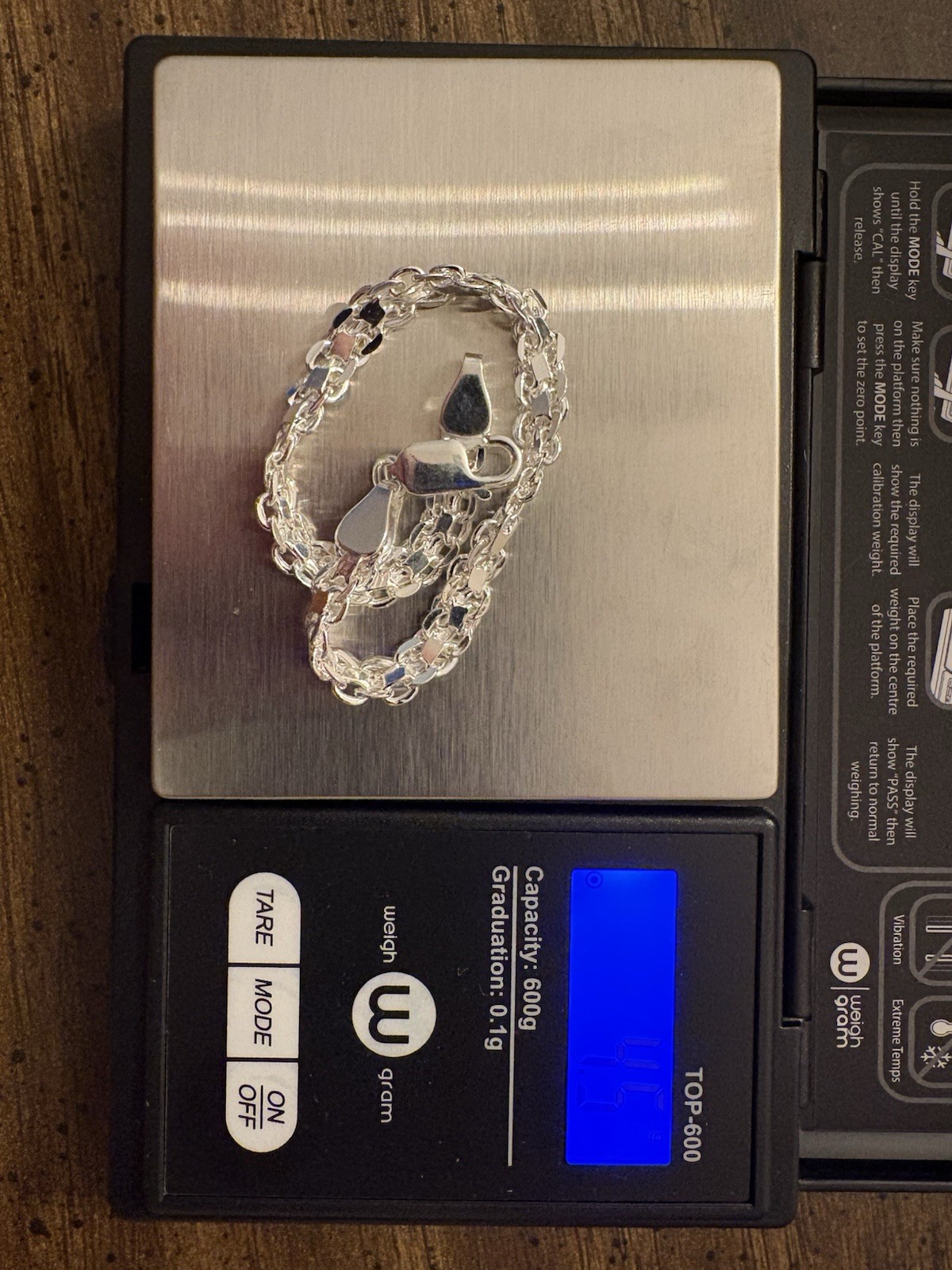 7.5-Inch Sterling Silver 925 Link Bracelet, 5mm, 4.5 grams