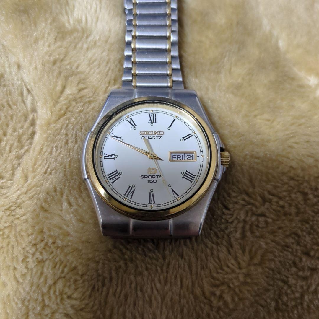 SEIKO SPORT150 5H23-8B60 Quartz White Dial