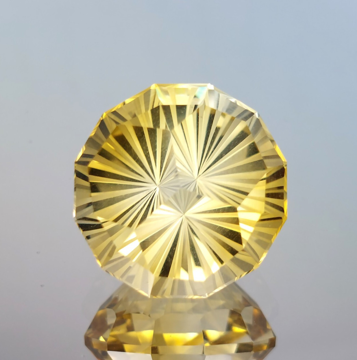 20.50 Cts SPLENDID ROUND CUSTOM CUT NATURAL CITRINE LOOSE GEMSTONE
