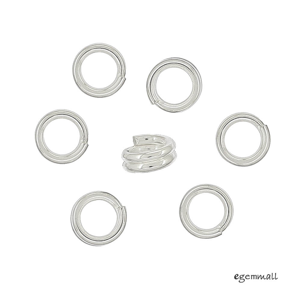 20 Sterling Silver Split Jump Ring 4mm 22ga / 0.6mm #99361
