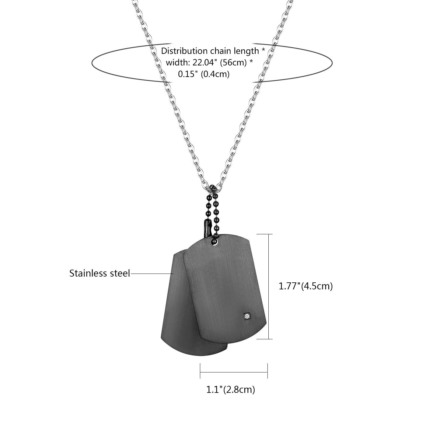 Men’s Personalized Engraved Custom DIY Photo Picture 2 Dog Tags Pendant Necklace
