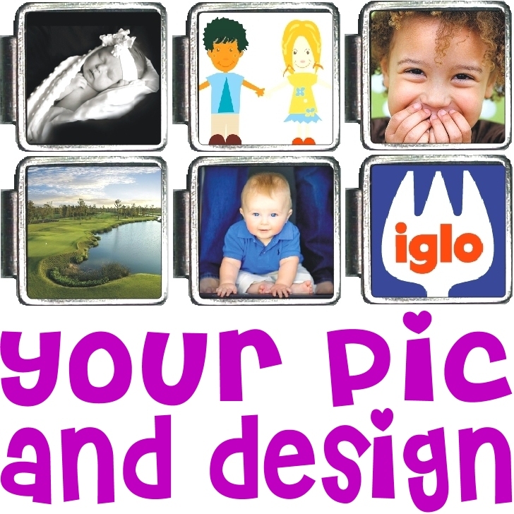 CUSTOM PHOTO ITALIAN CHARM! Your Picture, Image, Logo, Design, 9mm Standard Size
