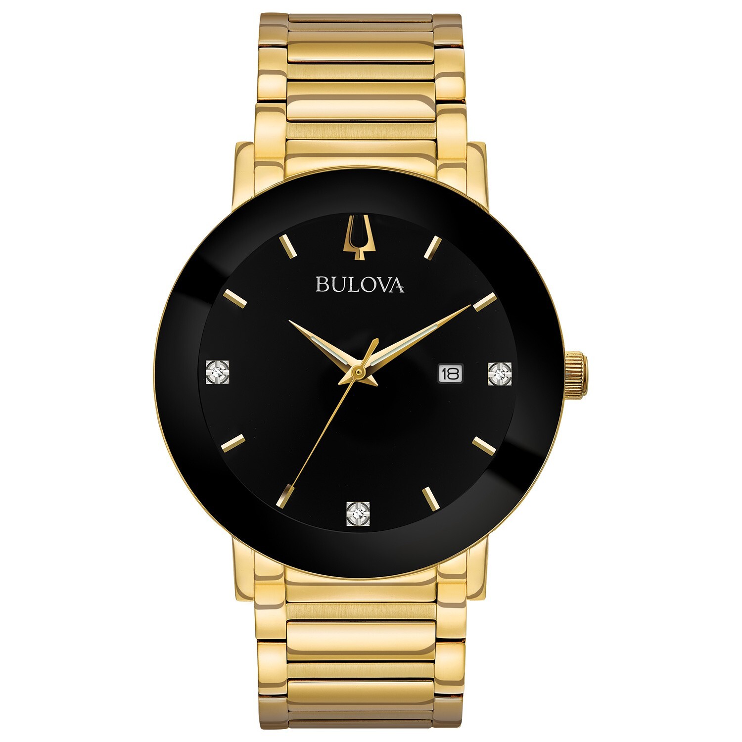 Bulova Men’s Modern Quartz Calendar Gold Stainless Steel Watch 42 MM 97D116