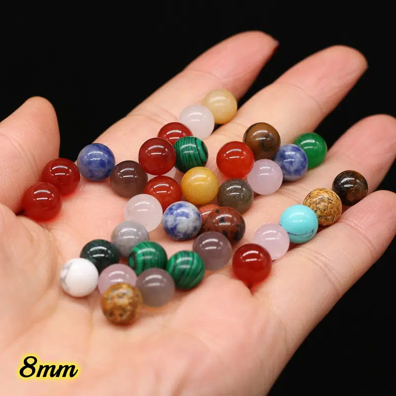 10/20/30/50 Pcs Natural Stone Balls 8/10/12/20Mm Random Crystal Gemstone for DIY