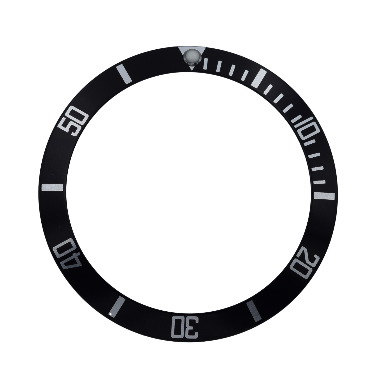 Black and Silver Bezel Insert For Rolex Submariner 16800, 16808, 16610