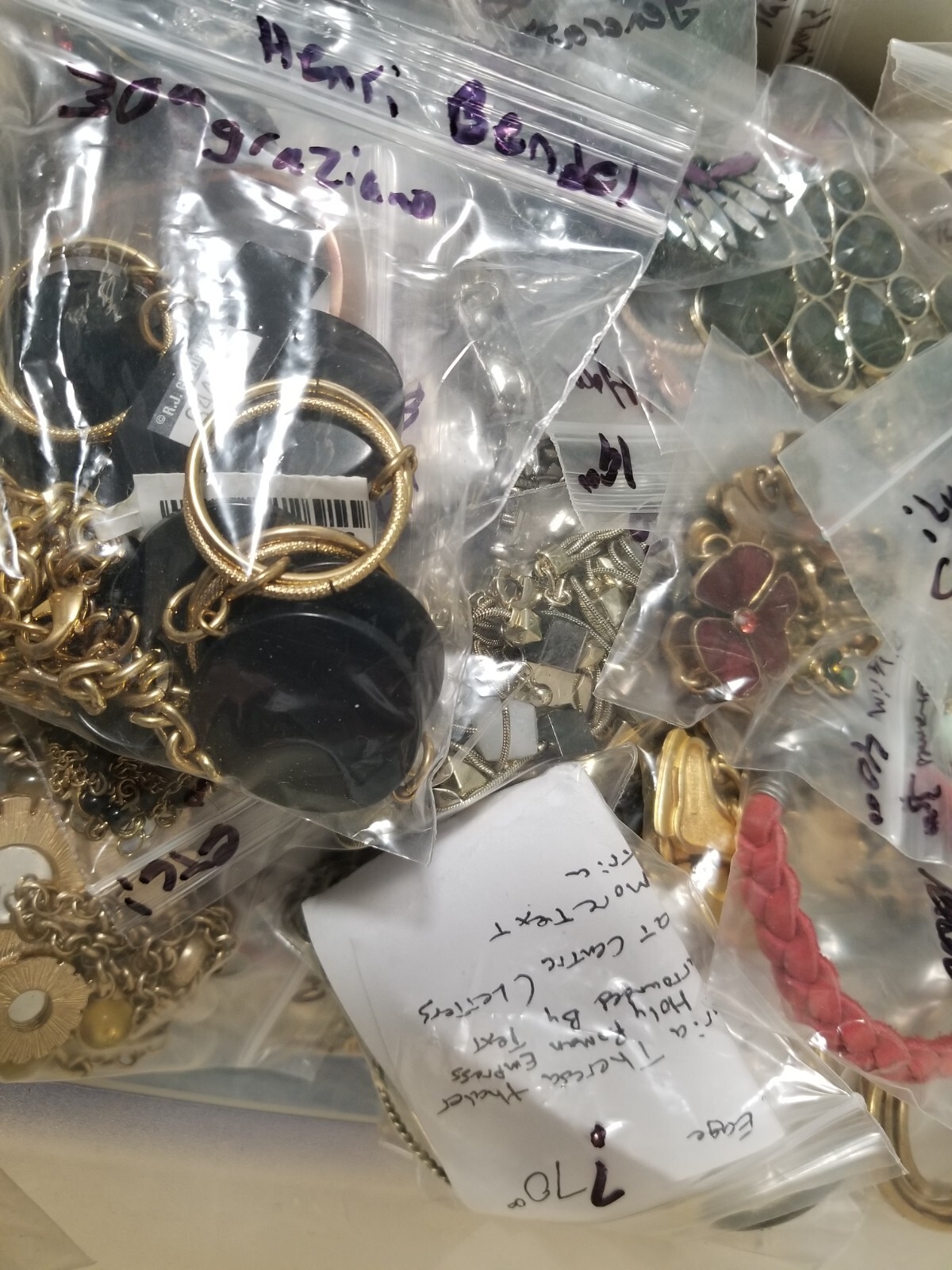 Huge lot Random necklaces all wearable some signed some not Vtg Modern Very Nice