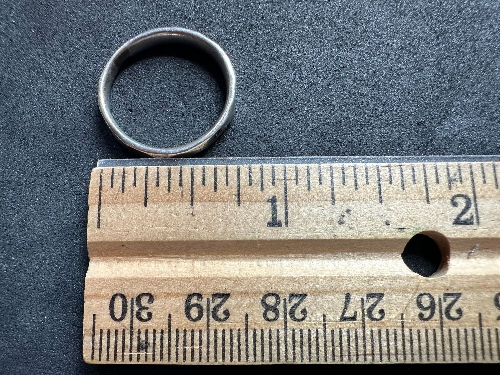 2.18g Vintage Sterling Silver 925 Textured Band Ring Minimalist Size 7 M