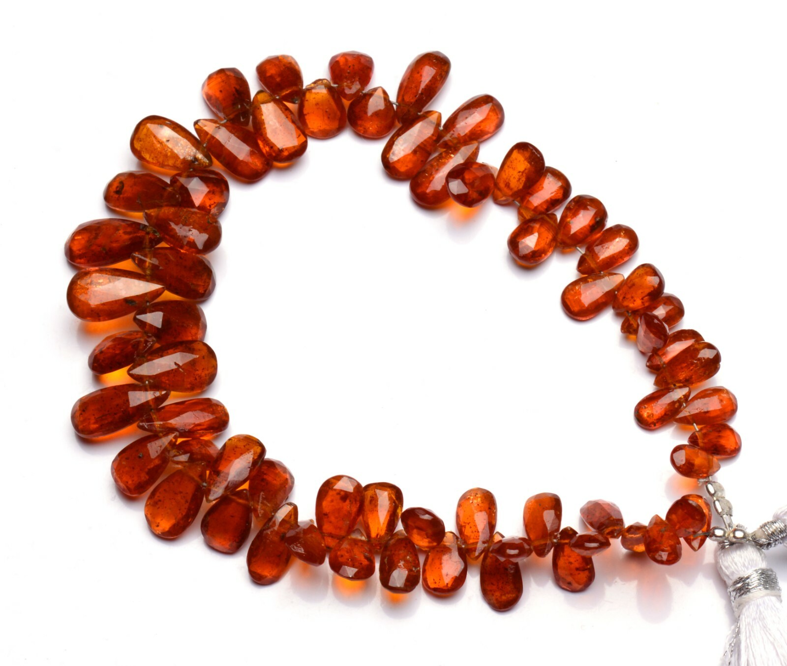 Natural Gem Orange Kyanite 7×4 to 13x7mm Size Faceted Pear Shape Briolettes 8.5″