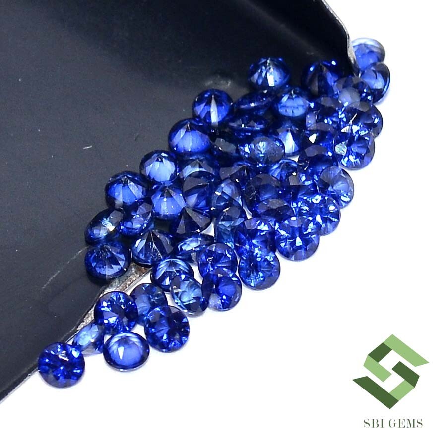 2.50 mm Natural Blue Sapphire Round Cut Lot 20 Pcs 1.48 CTS Loose Gemstones