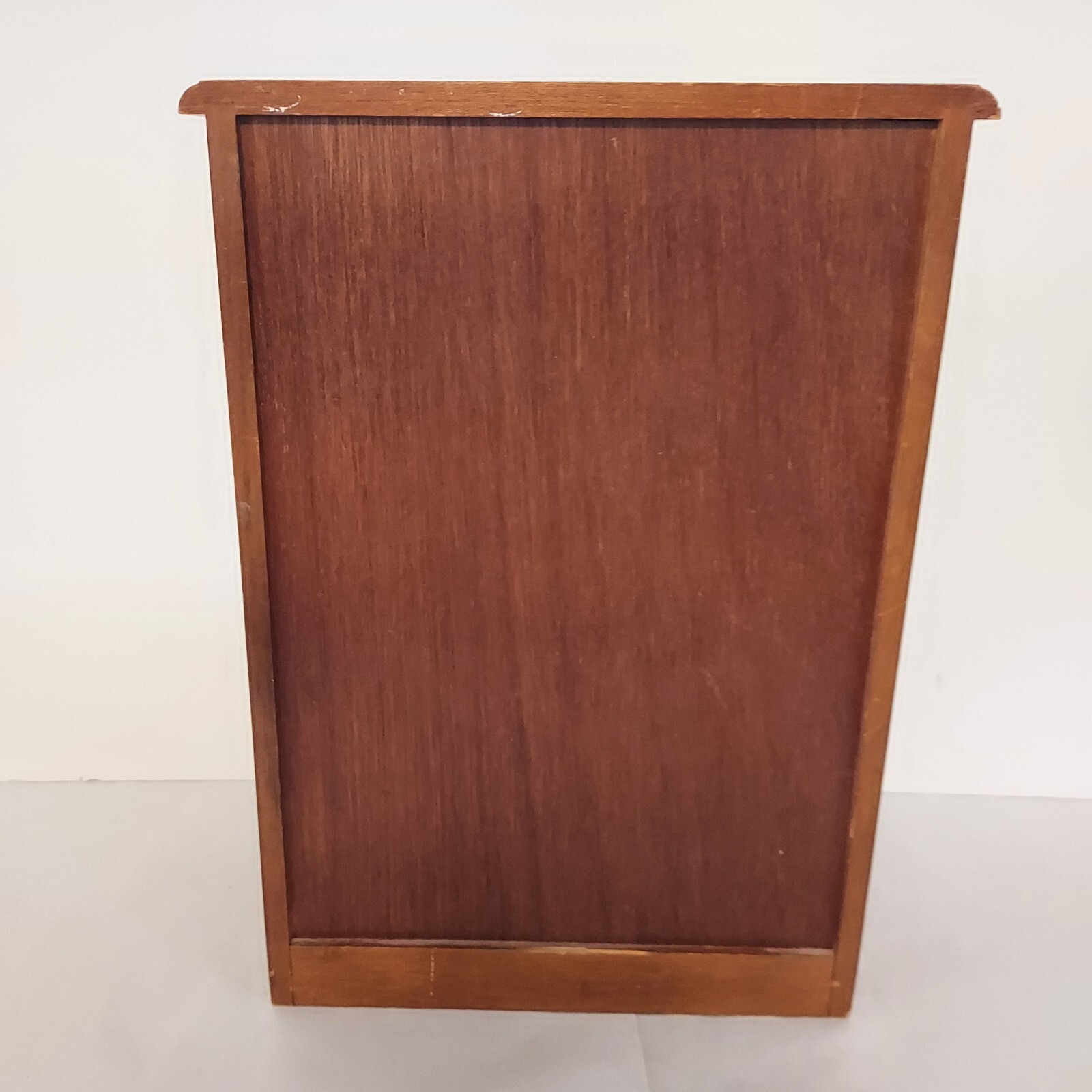 Retro Early American Look Tabletop Jewelry Box Chest 5 Compartments Diamond Door