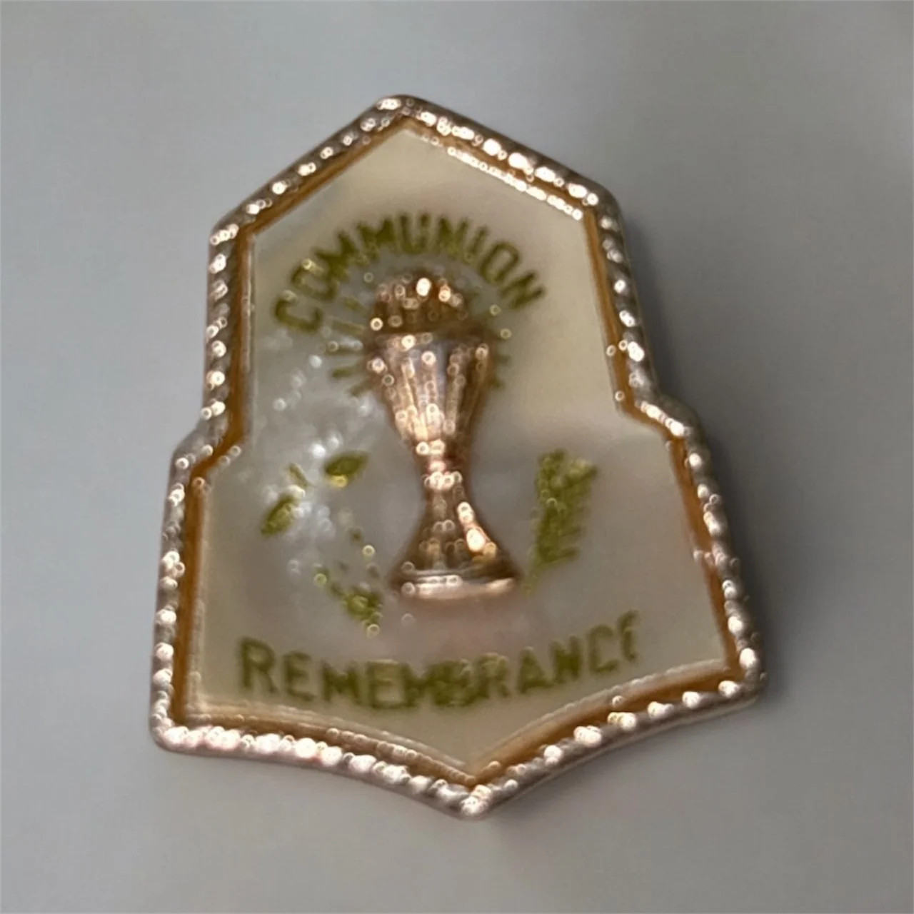 Vintage Communion Remembrance Catholic Pin