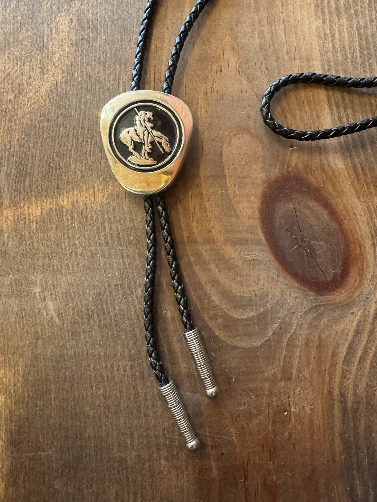 Vintage End Of The Trail ADM Bolo Tie Native American Chief John Big Tree