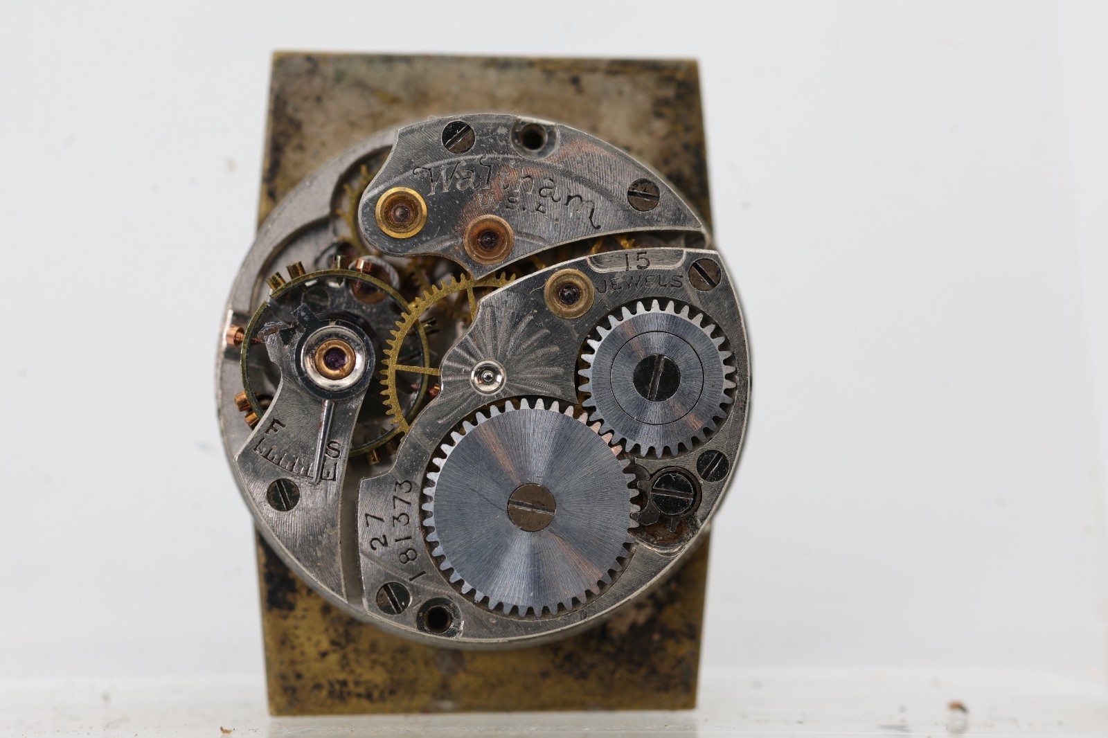 WALTHAM Gr. No. 461, 10L, 15j, 27181373 WATCH MOVEMENT, FOR REPAIR (NK)