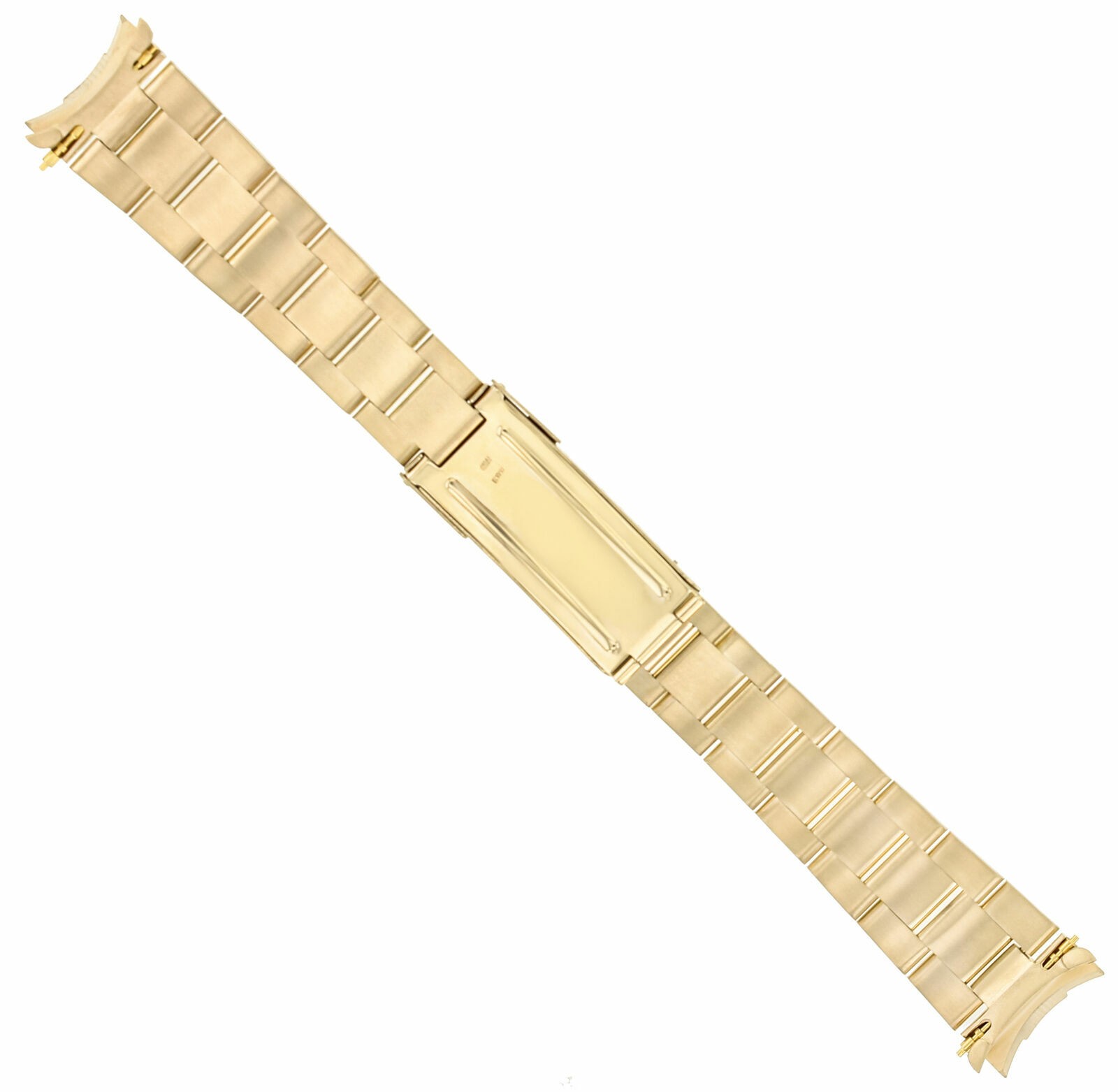 OYSTER WATCH BAND FOR ROLEX DATE AIRKING 1500 1505 5500 19MM GOLD GP FLIP LOCK