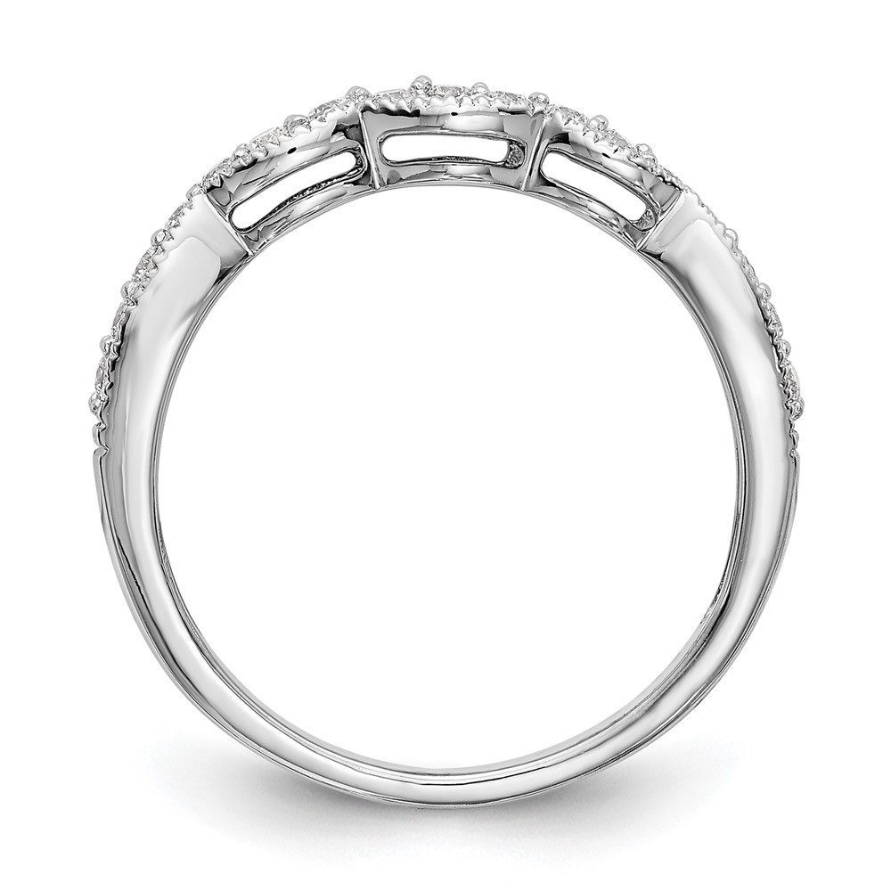 14K White Gold 1/4 Ct Lab Grown Diamond Wedding Band Ring Size 7 for Women