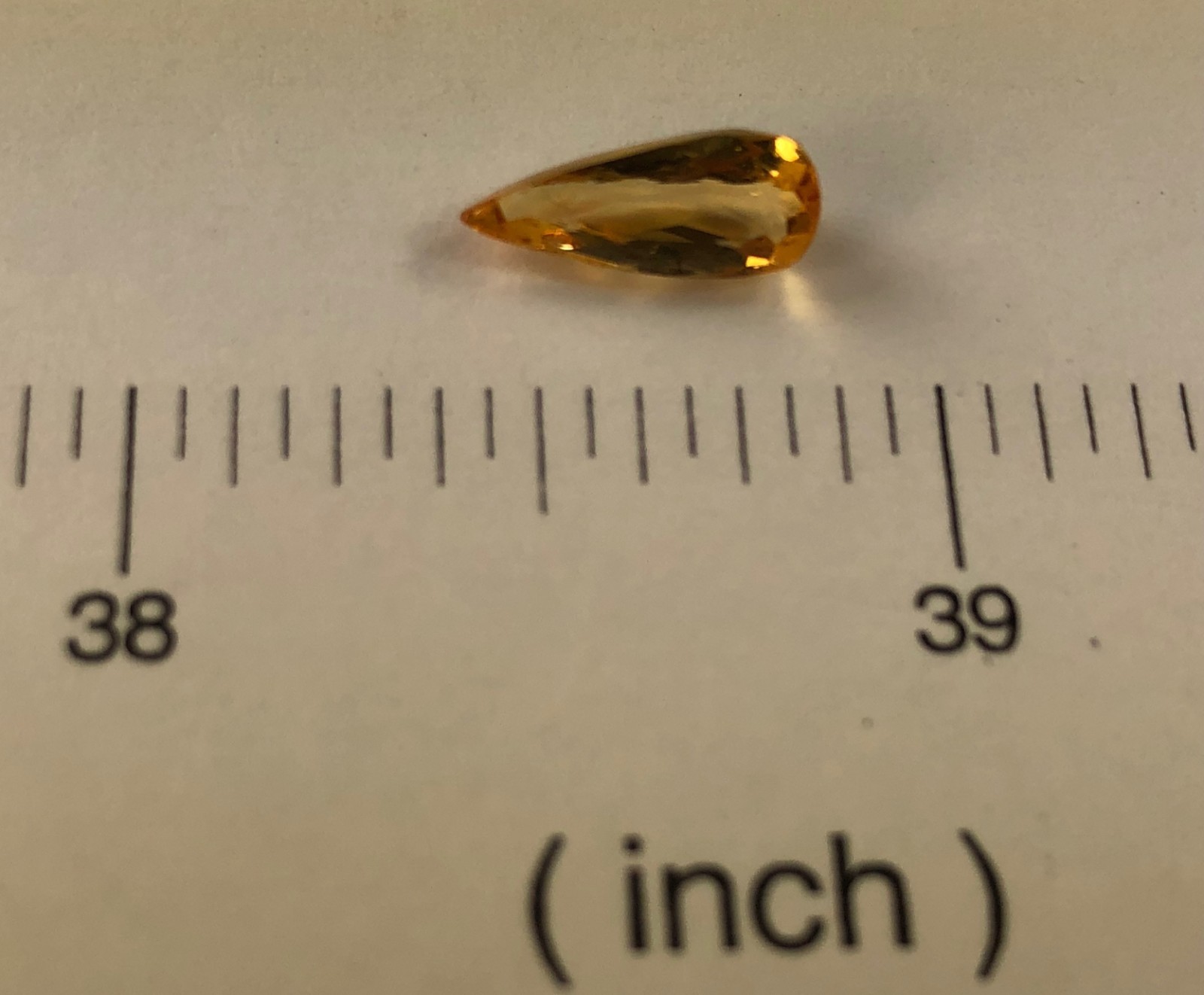 Imperial Topaz 1.64 Ct Clarity IF Pear Cut Natural Golden Brazil I067