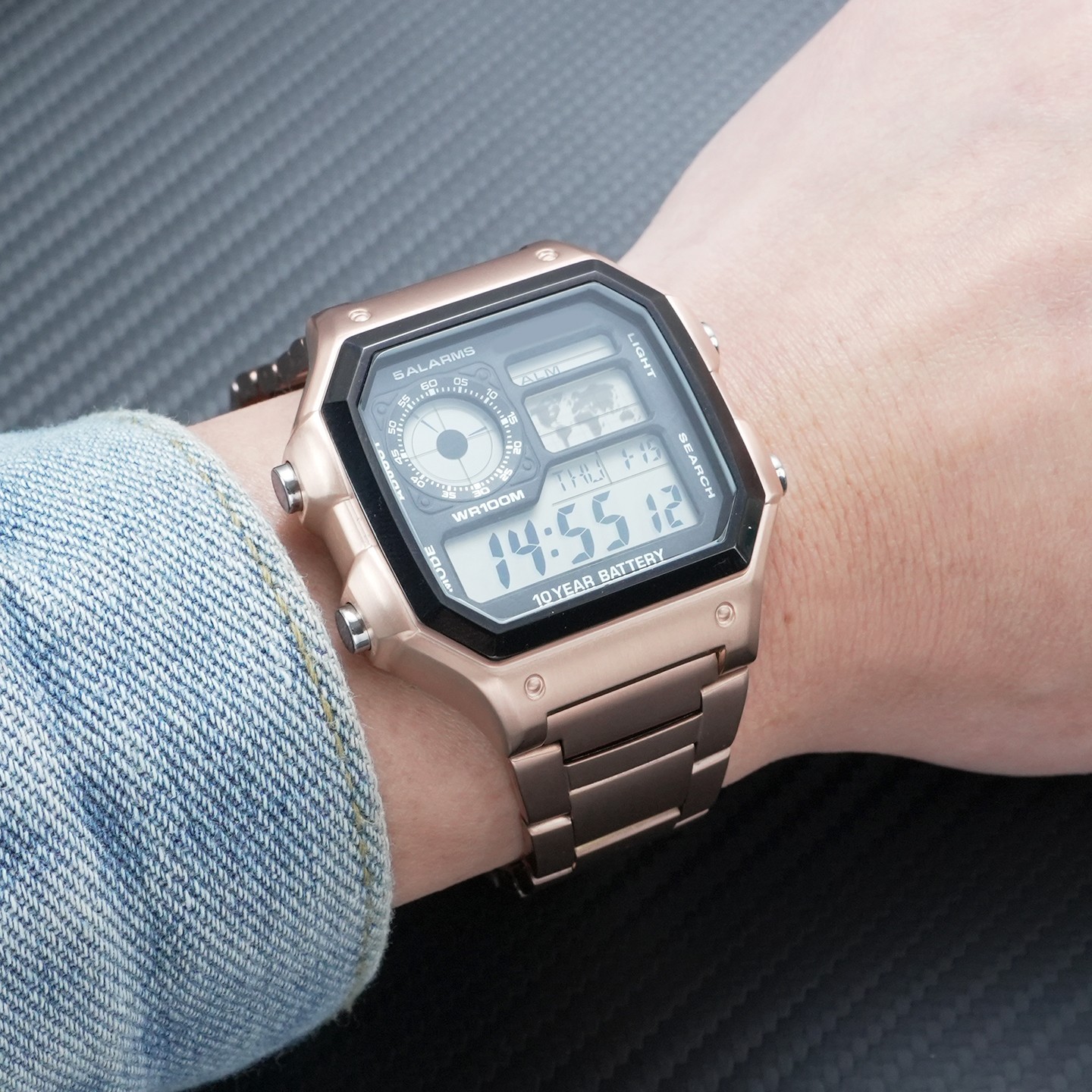 For Casio AE1200 AE1300 Modified Stainless Steel Watch Case Waterproof MetalCase