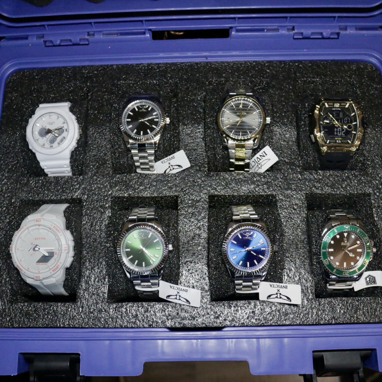 Brand New! Invicta Watch Lot w/Hard Case, 8 invicta watches, invicta tool kit