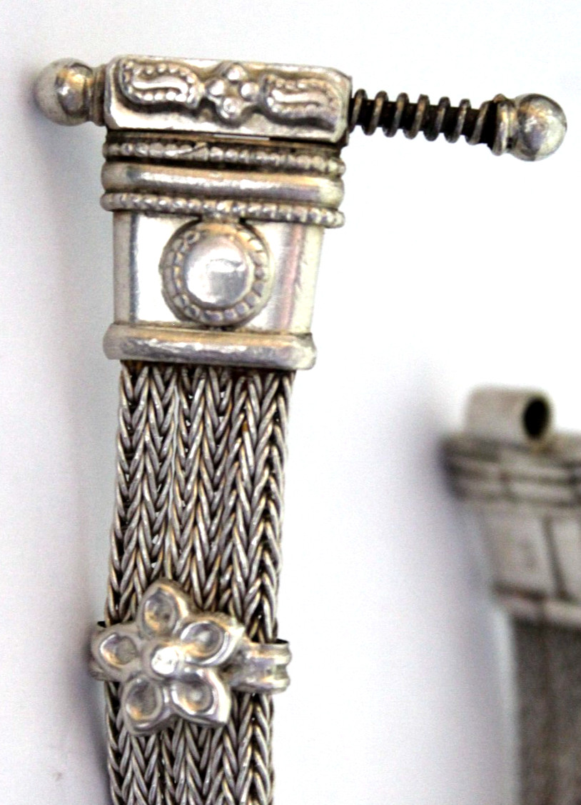 BALI ARTISAN DESAK SUARTI WOVEN 900 SILVER STAITON SCREW CLASP BRACELET 46g