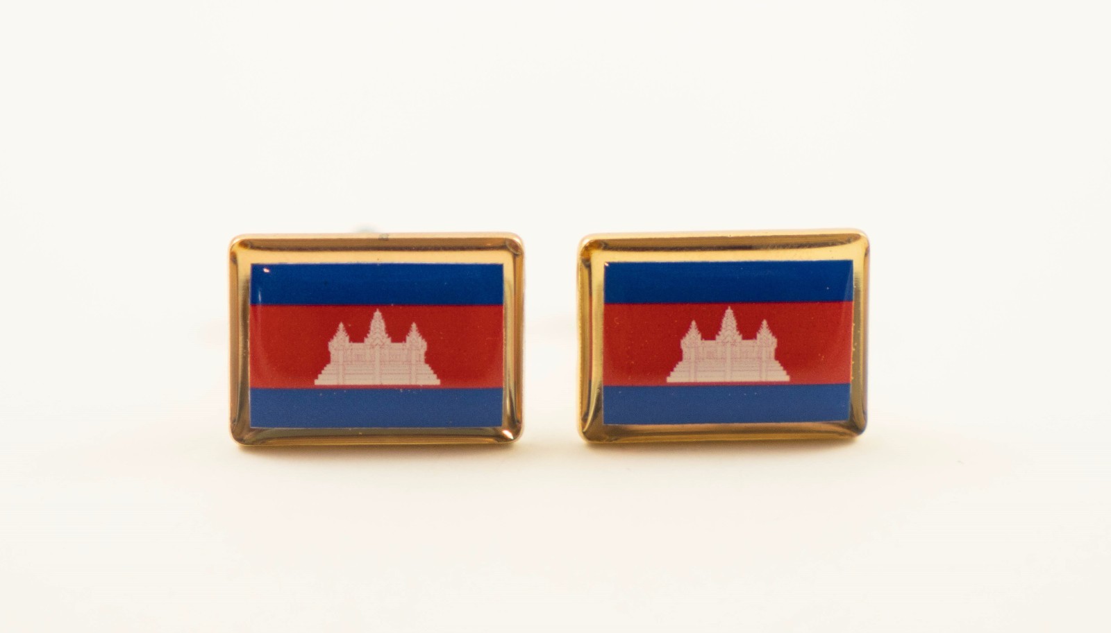 Cambodia Flag Cufflinks–Cambodian Asian Southeast Asia Phnom Penh