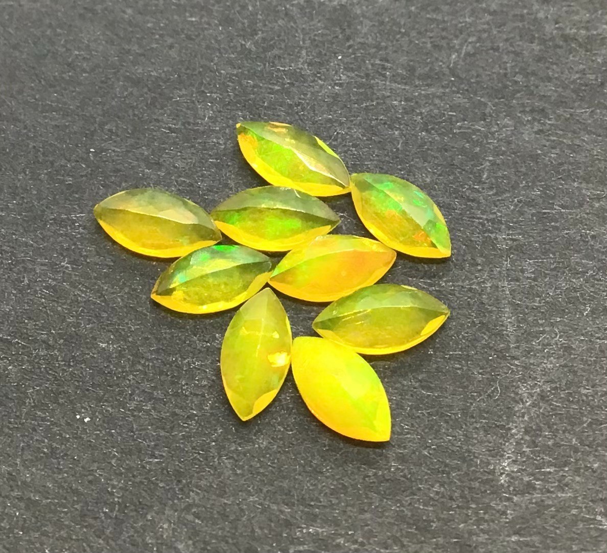 AAA Natural Ethiopian Yellow Fire Opal Marquise Cut Loose Gemstone For Jewelry