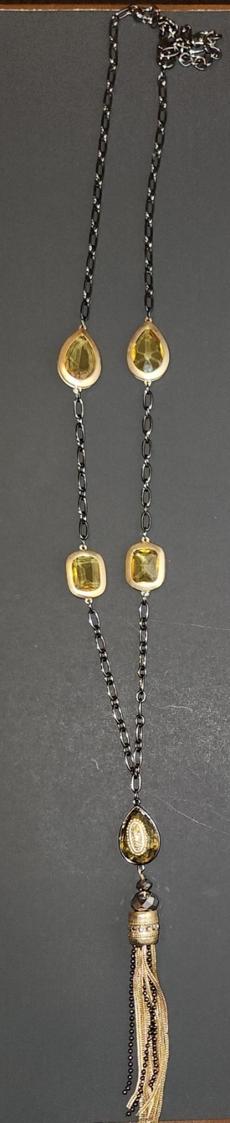 Chico’s Women’s 3pc Mixed Lot Fashion Necklaces Metal Gold Tone