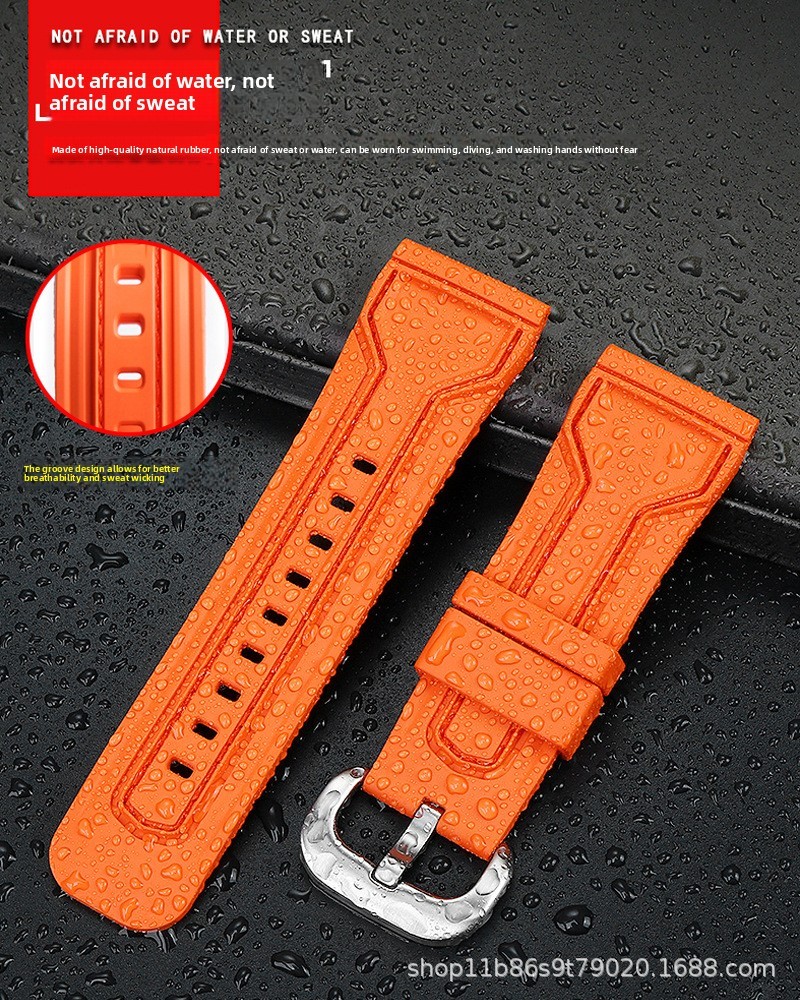 Silicone Watch Strap 28mm Mens Replacement Soft Band for SevenFriday P1 M2 S2