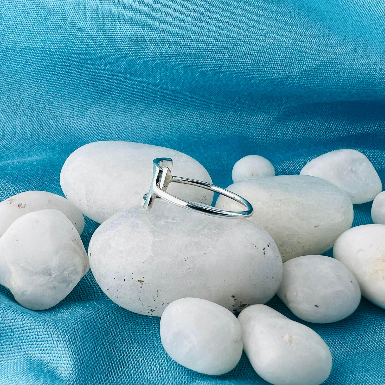 Open Rectangle Shape 925 Sterling Silver Ring