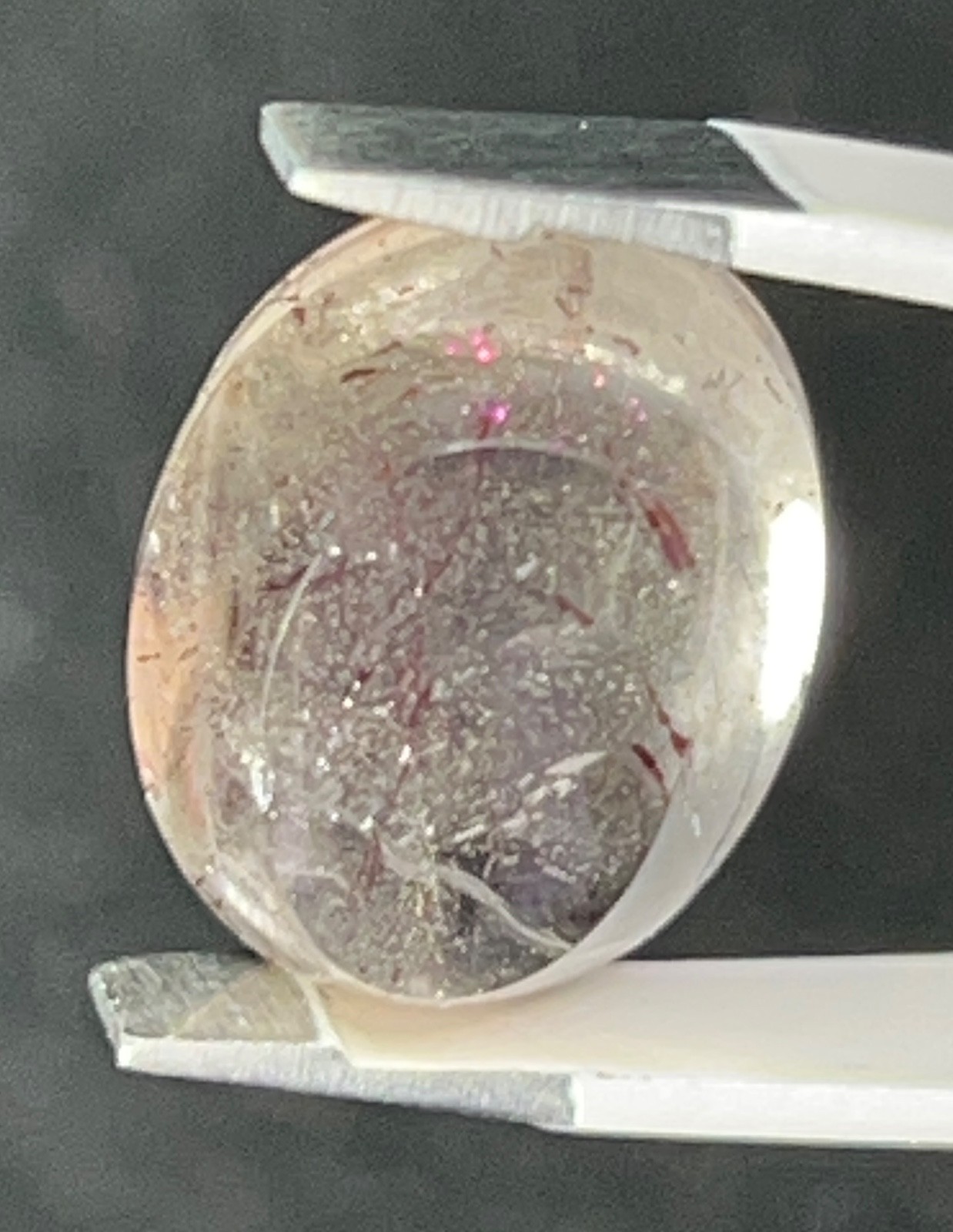 PFS-2 Pink Fire Quartz 9.25ct 15x12x7mm Brazil one mine worldwide