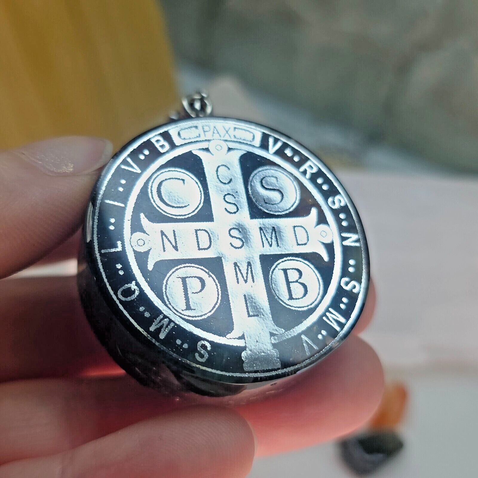 St Benedict Cross Custom Orgone Generator for Protection +50 cristals.