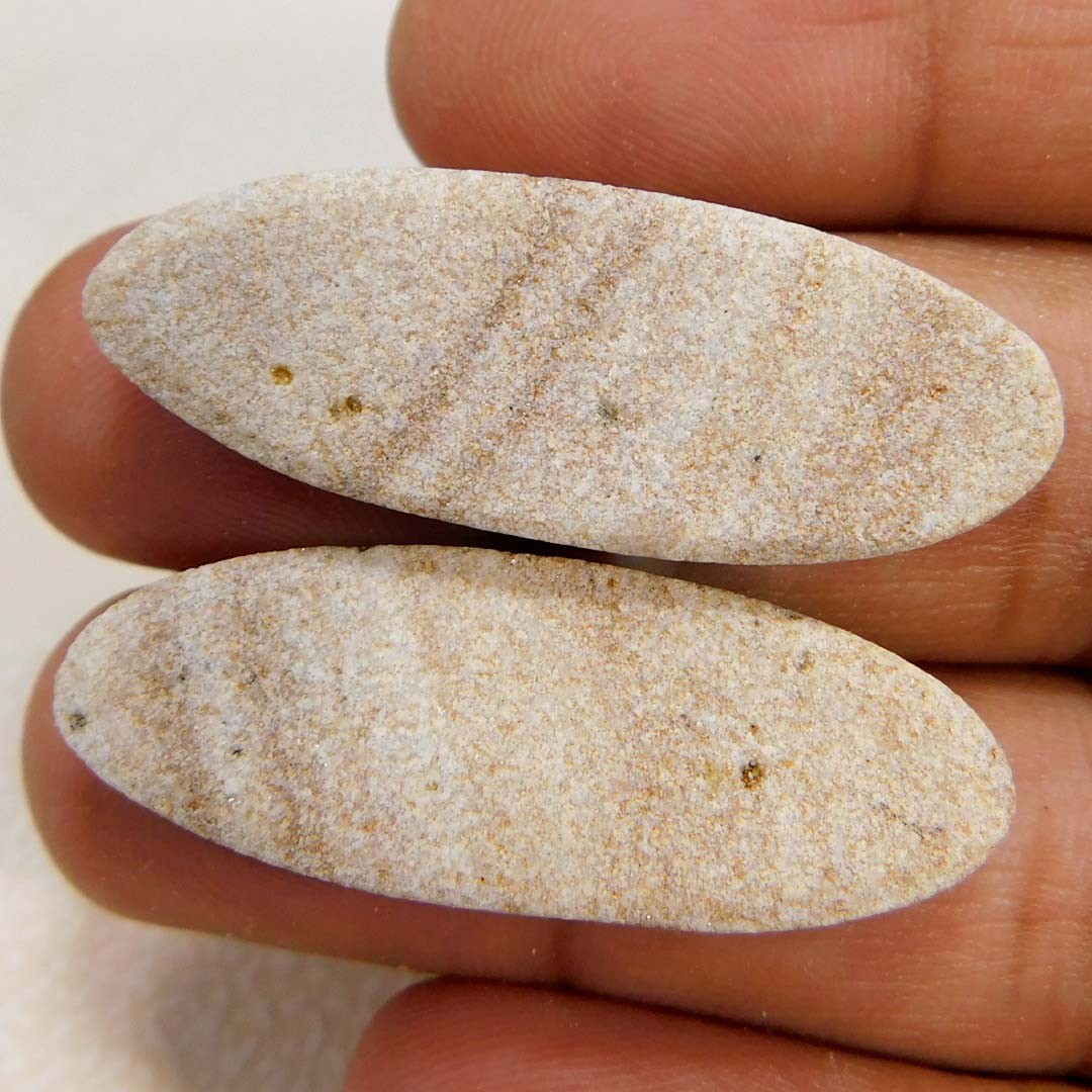 40.55Cts. Natural Psilomelane Dendritic Pair Oval Cabochon Healing Gemstone