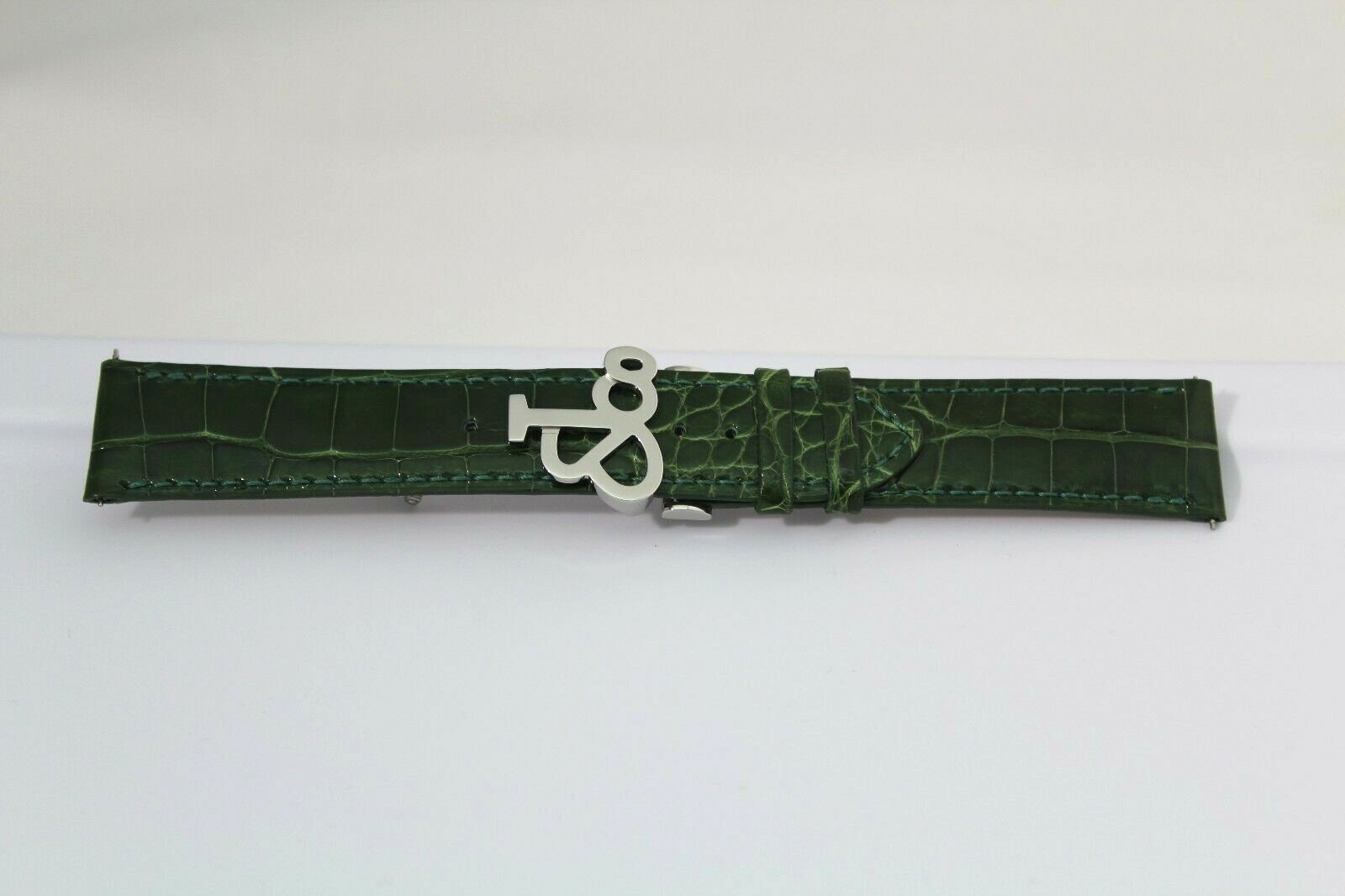 Jacob & Co. 22mm Authentic Green Alligator For 5 Time Zone Watch