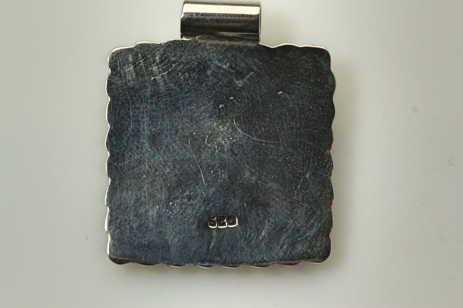 925 Sterling Silver Square Engravable With Trim 16.4 Grams (PEN8376)