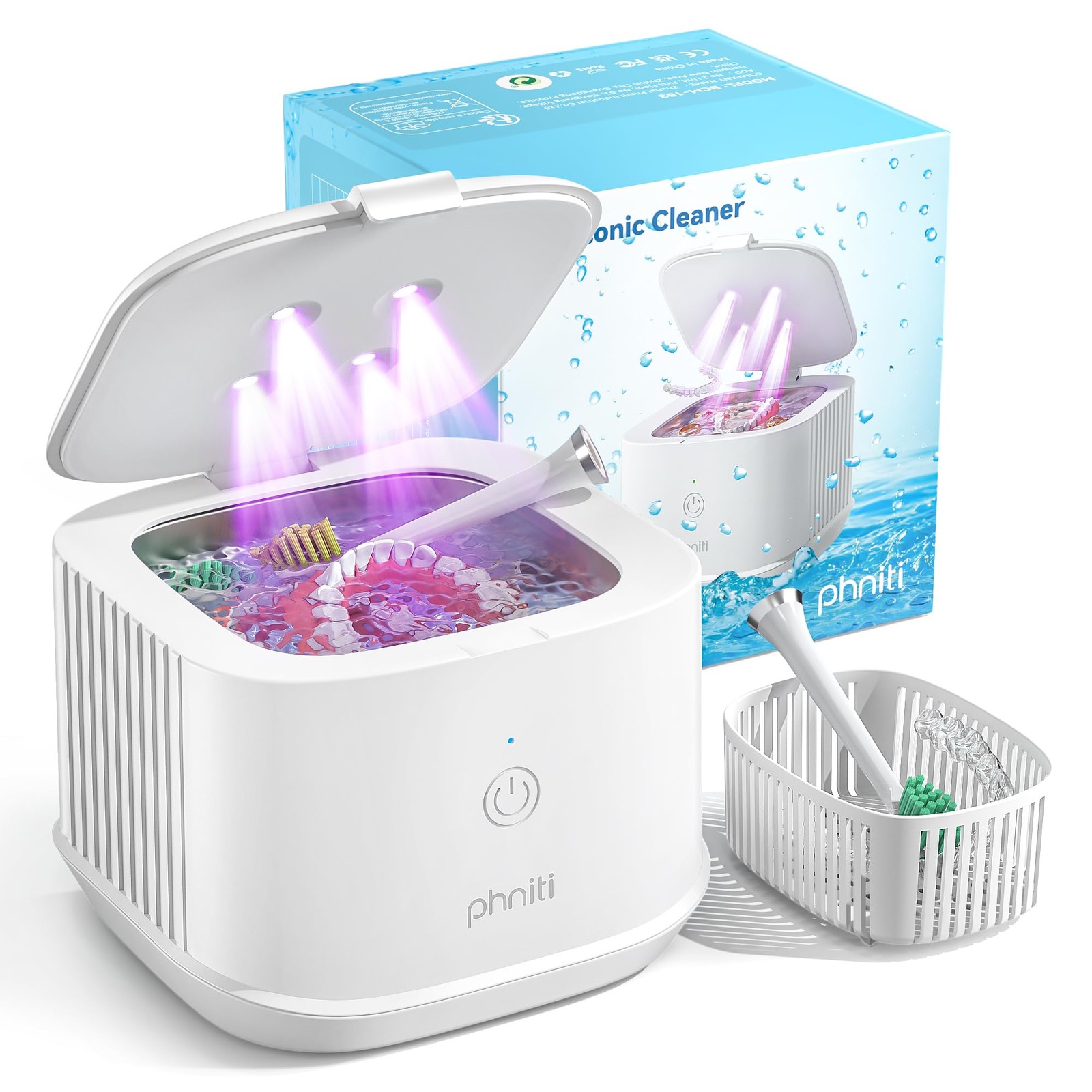 Ultrasonic Retainer Cleaner, 48kHz Professional Ultrasonic Cleaner Machine fo…