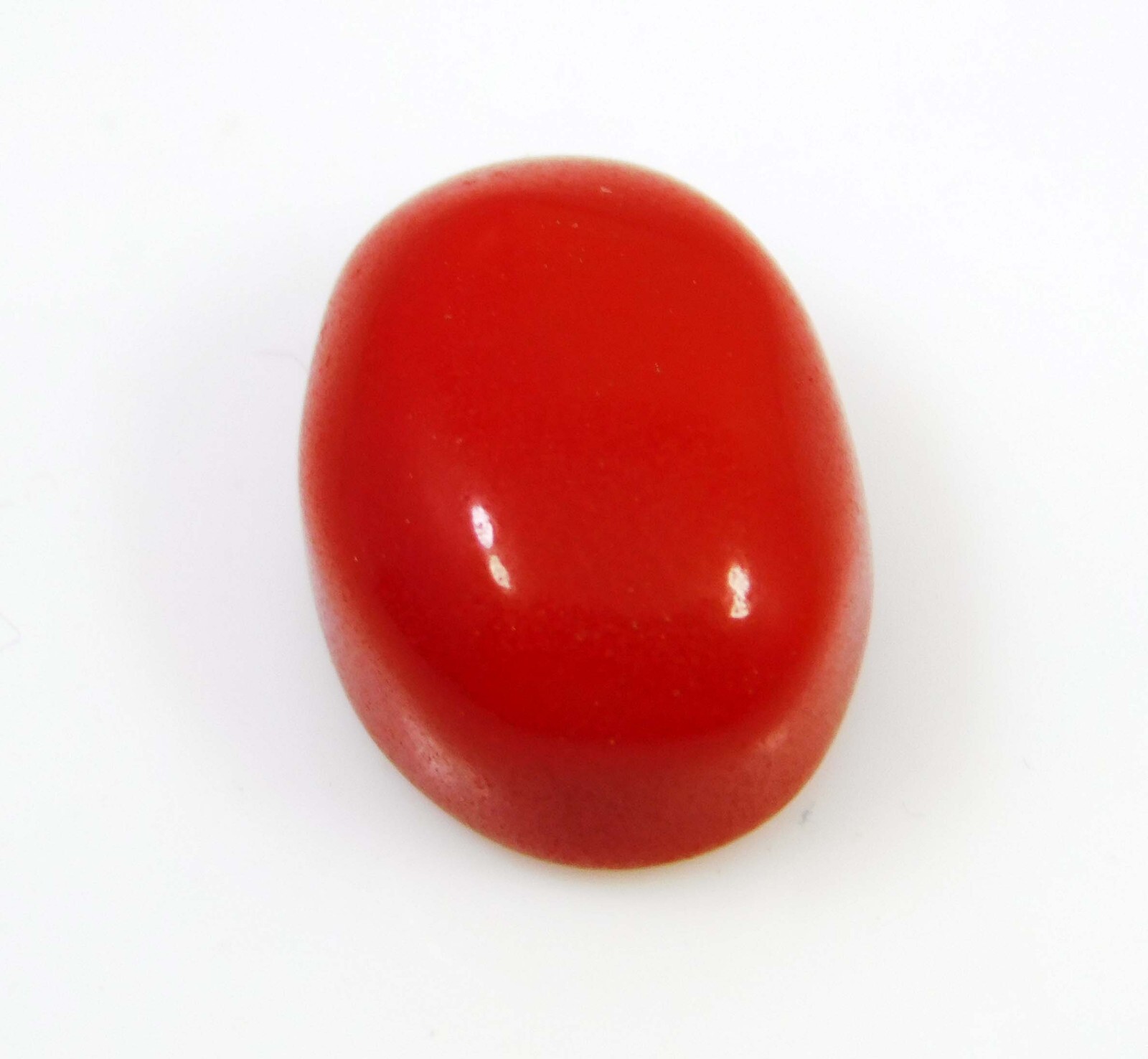 Natural 6.45 Cts Italine Red Coral Cabochon Oval Cut Loose Gemstone